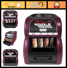 High-Speed Coin Sorter - Sorts 260 Coins/Min, Includes Coin Wrapper Tubes