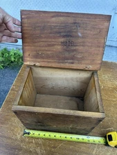 Vintage H P Hood Dairy Milk Wooden Porch Milkman Delivery Hinged Box