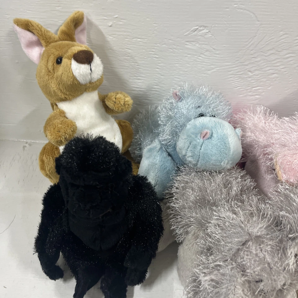 Ganz Webkinz, Lot No Code, 7 Total. Lion, Elephants,kangaroo,hippo,pig - Image 2 of 4