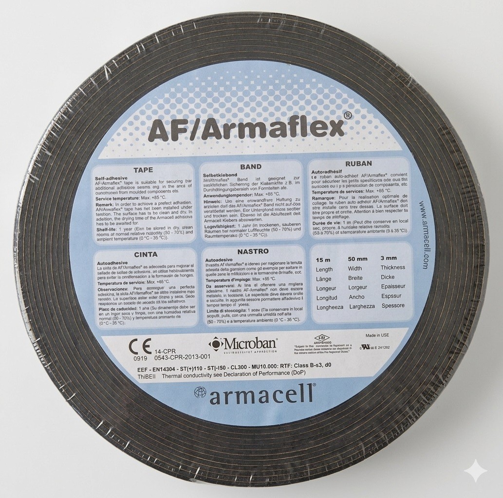 15 m Rolle Kautschuk Klebeband Tape 50 x 3 mm für Isolierung Dämmung - Image 2