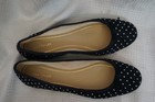 Ann Taylor women's 7.5 navy studded leather upper ballet flats for women — photo 5