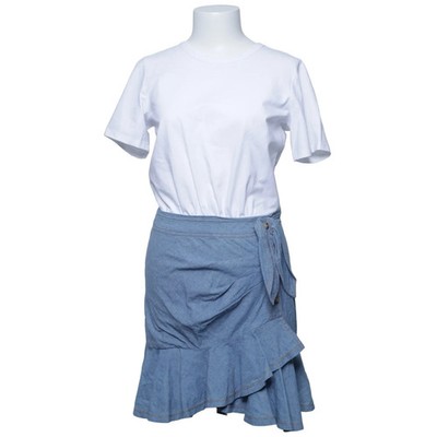 Veronica Beard, Kleid, Größe: S, Weiß/Blau, Baumwolle/Elasthan, Einfarbig #EBp