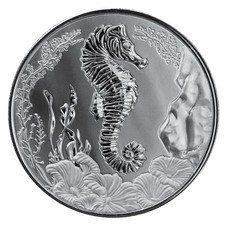 2025 - Samoa Seahorse - Scottsdale Mint 1 oz .999 Fine Silver BU Coin PRESALE