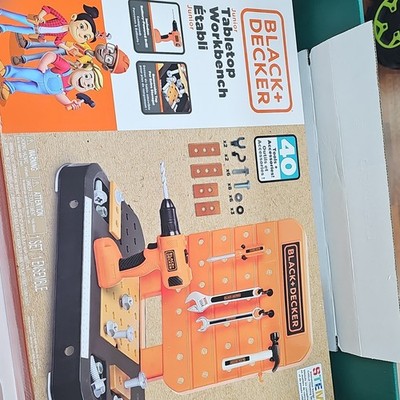 BLACK+DECKER Junior Tabletop Workbench Tool Set 40-Piece, Model 41570 Ages 3-5