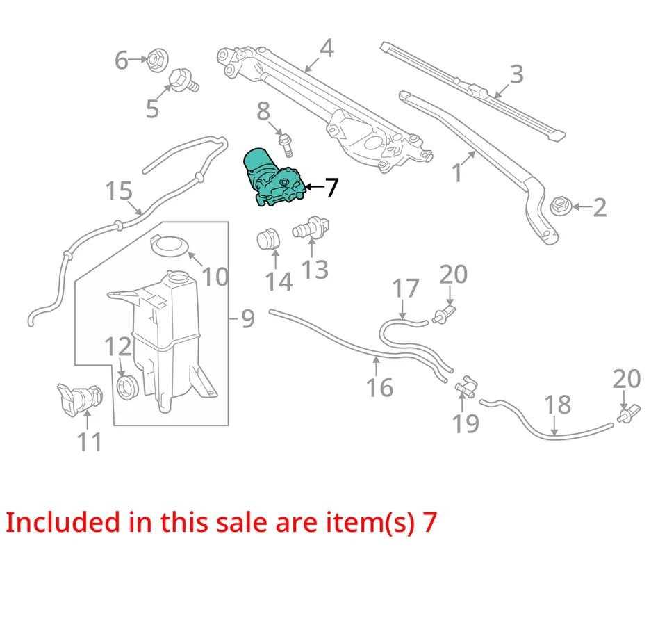 2010 Toyota Sequoia Front Windshield Wiper Motor OEM 138K Miles - LKQ405481434 - Image 4 of 4