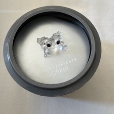 Swarovski Crystal Mini Frog 7642 000 001 Green Eyes - Retired