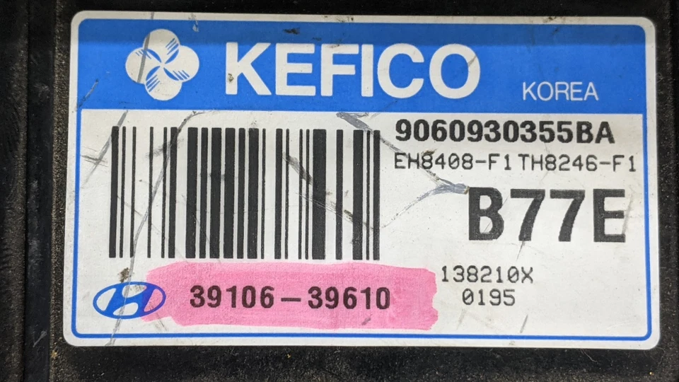 2003-04 HYUNDAI SANTA FE Engine Computer Control ECM ECU PCM 39106-39610 B77E - Image 2 of 2
