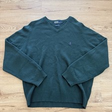 Men  s Polo Ralph Lauren V-Neck Lambswool Sweater - Size Large
