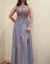 Light Purple Prom/Homecoming Dress with Leg Slit from Terani Couture Size 4