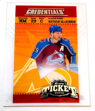 2024-25 NATHAN MACKINNON Acetate Retro Ticket Access Avalanche RT-NM Credentials