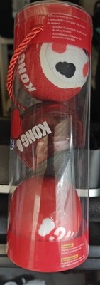 KONG Signature Balls LARGE Squeeze Action Tennis Squeak No Squeak Dog Fetch Toy