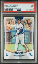 2024 TOPPS 50/50 SHOHEI OHTANI CHROME REFRACTOR PSA 9 Low Pop Dodgers MVP