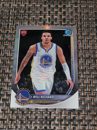 2025-26 Bowman Basketball Will Richard Red Rookie Variation SP #BRR-37 Warriors