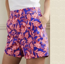 NWOT Boden Strawberry Daiquiri Flora Pull On Shorts Size 12
