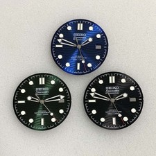 31mm Black Watch Dial Hands Green Luminous for NH35 NH36 Movement Watch Parts