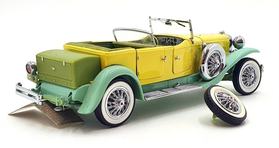 Franklin Mint масштаб 1/24 5122Q - 1930 Duesenberg Tourer - желтый/бирюзовый - Изображение 2 из 4
