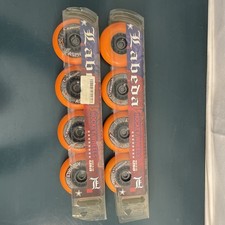 Set Of 8 New Labeda Asphalt Inline Roller Hockey Wheels Orange