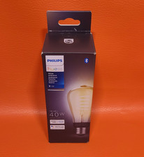 Philips Hue White Ambiance Filament ST19 Bluetooth E26 LED Smart Light Bulb 40W