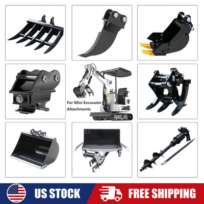 Mini Excavator Attachment For 1-1.5 Ton Excavator, Choose 1 of 8