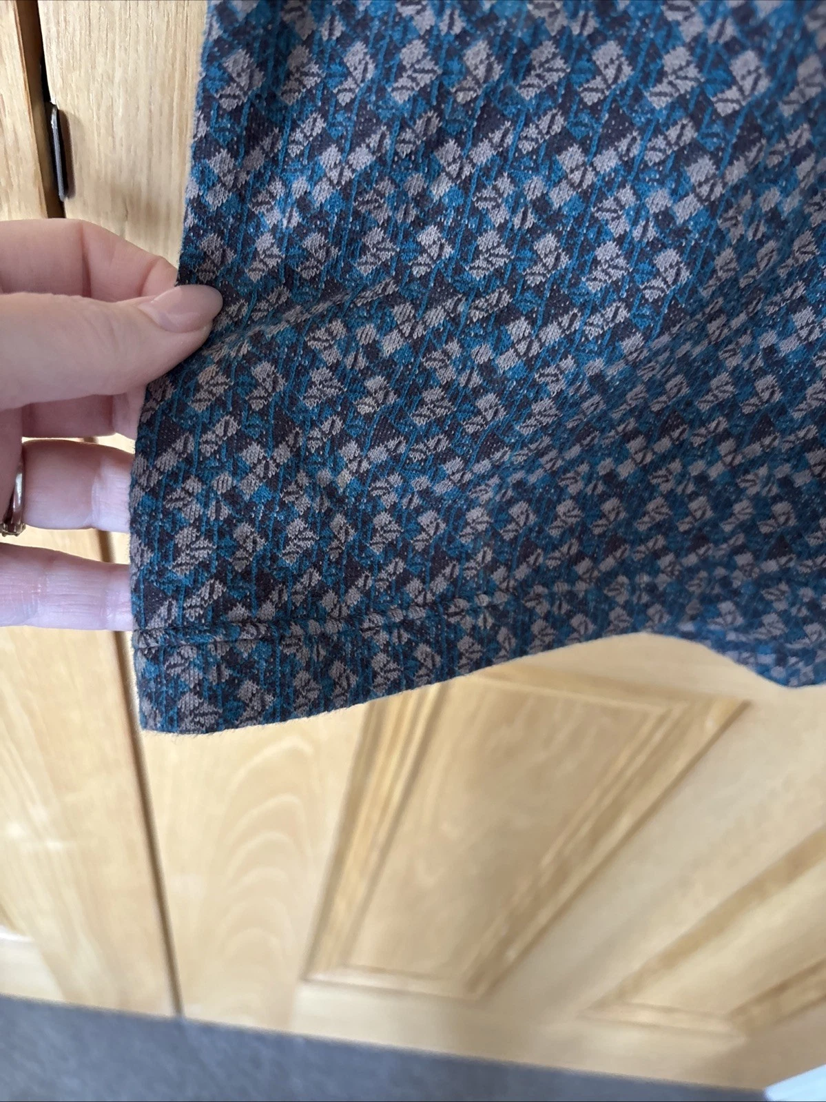 Gonna Kenzo vintage 100% cotone stampa lunghezza ginocchio grande verde marrone