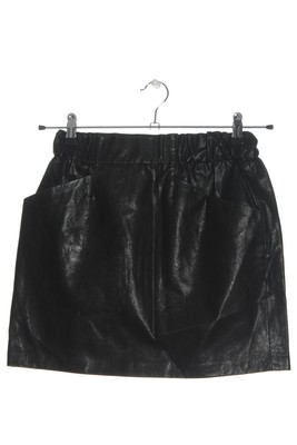 ZARA BASIC Gonna in ecopelle Donna Taglia IT 38 nero stile casual