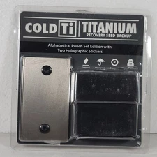COLD Ti Titanium Recovery Seed Backup Alphabetical Punch Set Edition