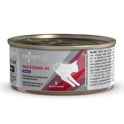Trovet Renal & Oxalate RID mit Huhn 6x100 g | Nassfutter für Katzen | Nierenfunk