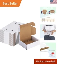 6x4x2 Inches Recyclable Cardboard Boxes - 25 Pack for Small Business Packaging