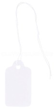 CleverDelights Mini Price Tags-3/4 x 1/2-500 Pack-White Jewelry Tags-String