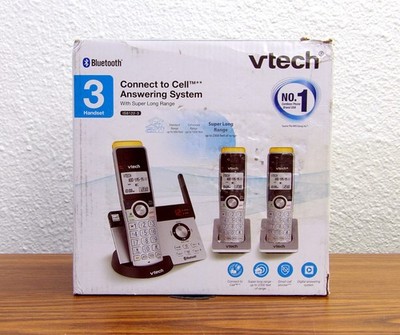 VTech 3 Handset Connect to Cell Super Long Range Phone Answering System