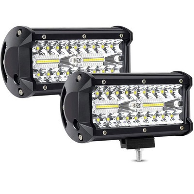 2pcs 18cm 120W LED Work Light Bar Light Bar LED Auxiliary Headlight...