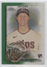 2022 Topps Allen & Ginter Chrome Green Refractor 31/99 Josh Winder #294 7o4