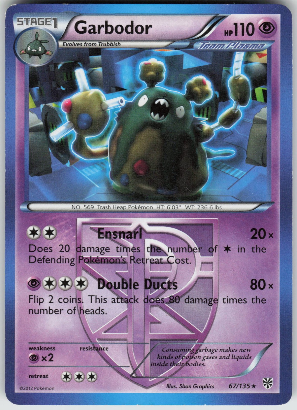 Garbodor (Team Plasma) (67) Plasma Storm [PLS - 67/135] Pokemon MP
