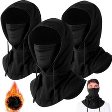 3 Pcs Winter Ski Mask for Men Black Fleece Balaclava Windproof Thermal Ski Ma...
