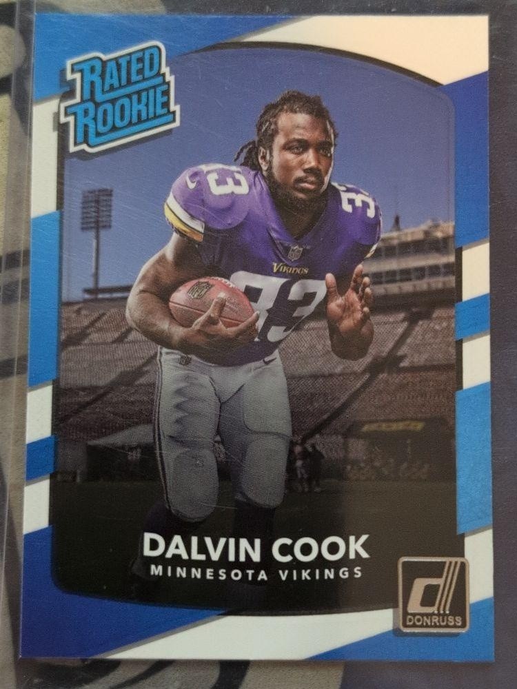 2017 Panini Donruss Dalvin Cook #343 RC Rated Rookie Vikings