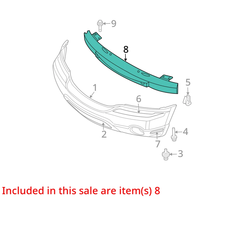 ПОДХОДИТ ДЛЯ 2004-2008 CHRYSLER PACIFICA ПЕРЕДНИЙ БАМПЕР УСИЛЕНИЕ 5113264AC - НОВЫЙ OEM - Изображение 2 из 3