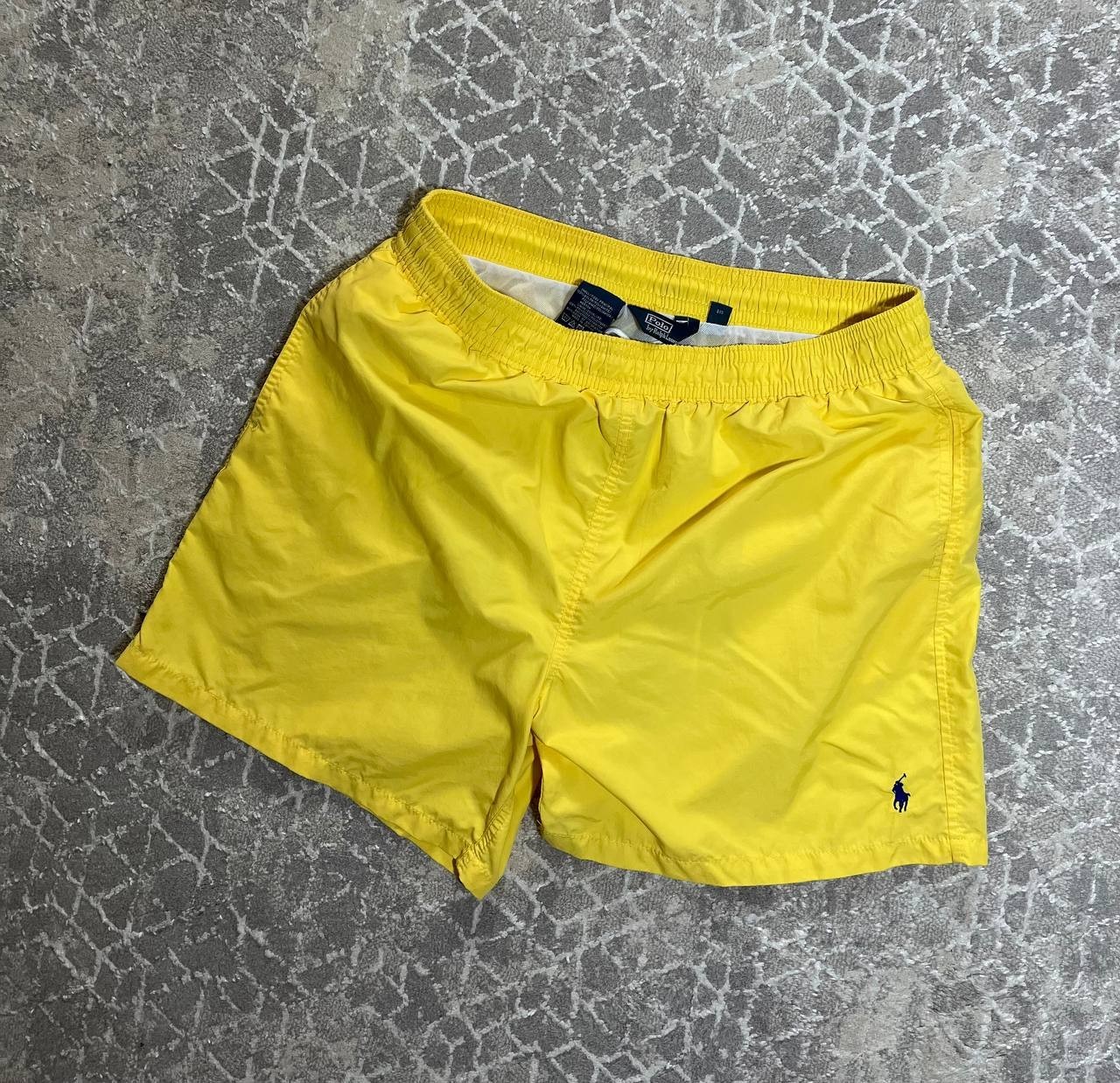 Vintage Polo Ralph Lauren Men’s Swim Trunks XL Yellow Mesh Lined