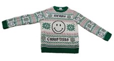 Holiday Time Kids Ugly Christmas Sweater Size M 8 Merry Christmas Smiley Face
