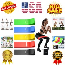 Resistance Bands for Working Out, 5-Pack Elastic Exercise Bands for Strength ...