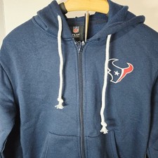 NFL Team Apparel Men's Houston Texans Full Zip Hoodie Sweatshirt Navy Size M