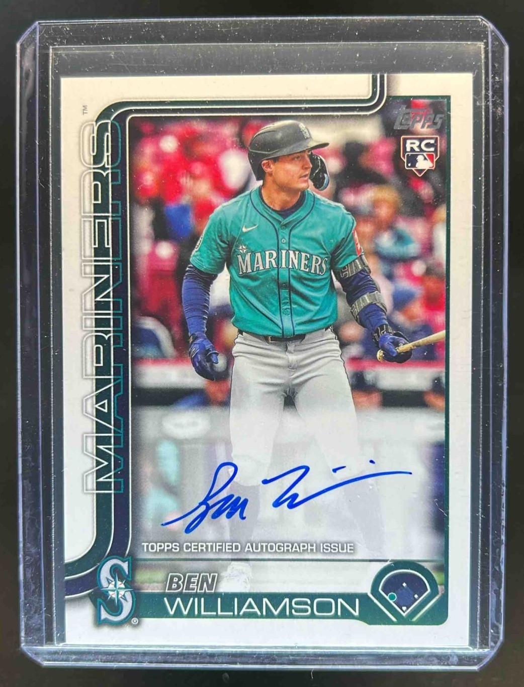 2025 Topps Update Ben Williamson Real One Auto RC Rookie #US130 Mariners