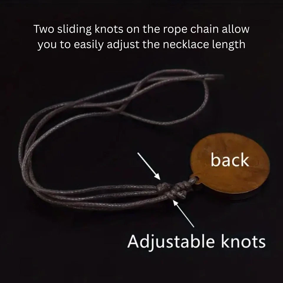 Collar colgante de madera Boho Tree of Life para hombre y mujer joyas Foto 4 de 4