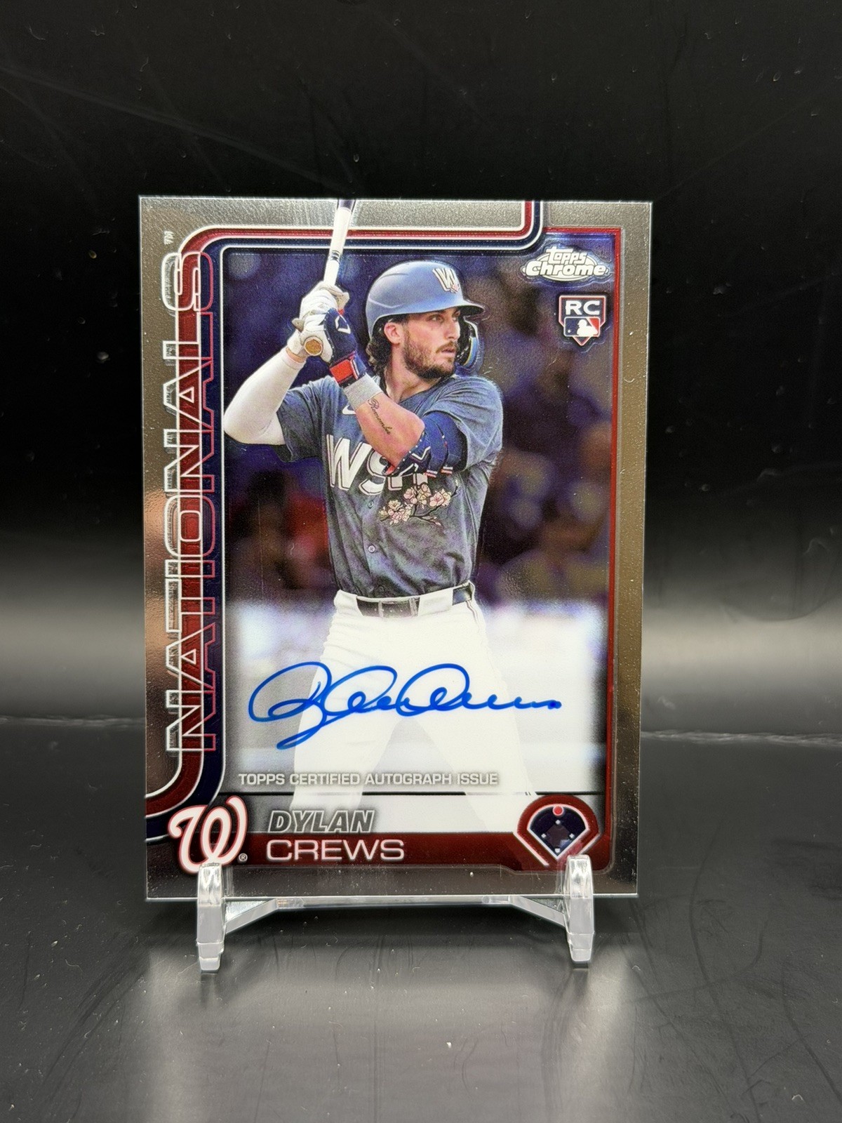 2025 Topps Chrome Dylan Crews Rookie On Card Auto #RA-DC RC Nationals