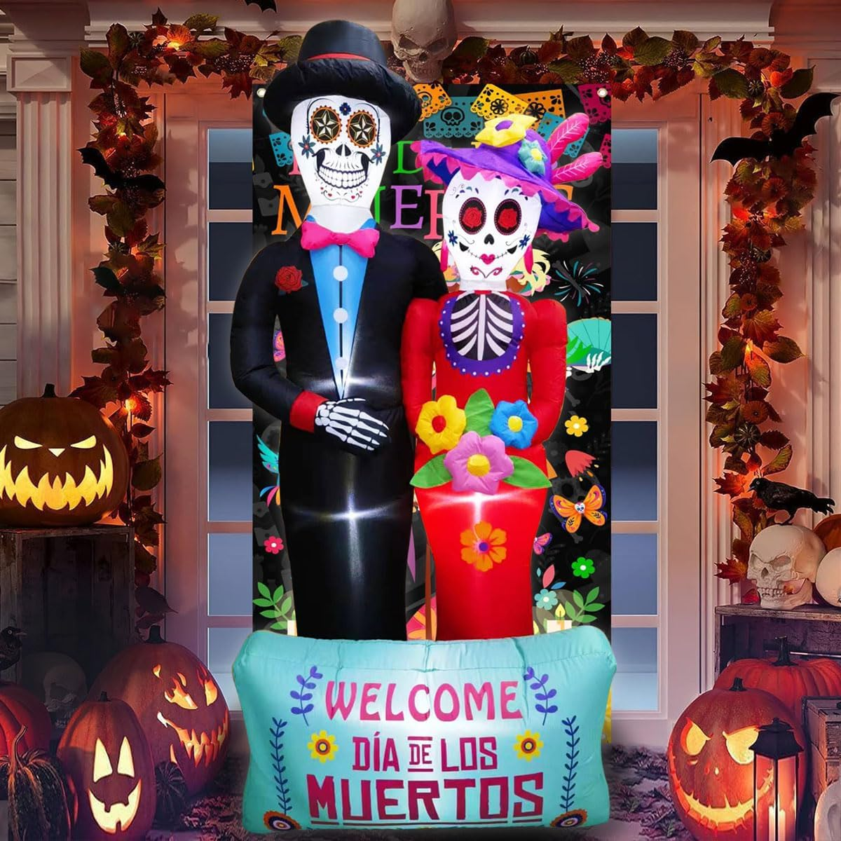 Dia De Los Muertos Decoration, 6 FT Halloween Inflatables Décor Day of
