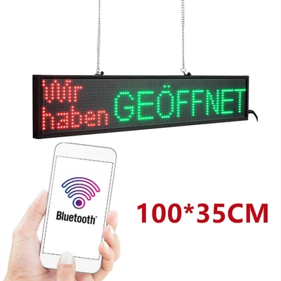 LED-Schild programmierbar 100x35 cm mehrfarbiges LED-Display für Unternehmen - Bild 1 von 4