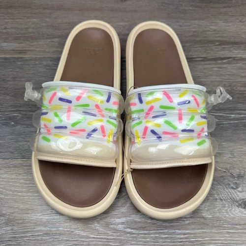 Adidas Adilette Zplaash Sandali Slides Uomo Taglia 11 Sprinkles Blow Up Beige