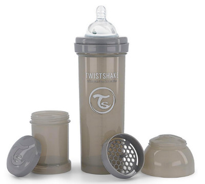 Twistshake Anti-Kolik Babyflasche mit Milchpulverbehälter und Mixer - 330 ml