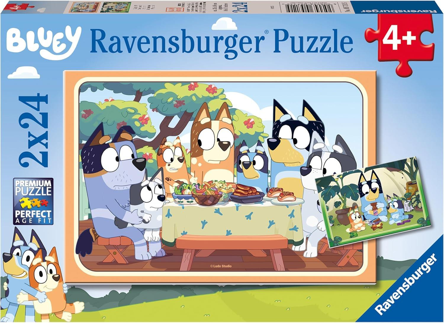 Bluey Puzzle 2 x 24 piece Ravensburger Jigsaw Puzzle