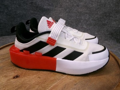 adidas Tech Runner x LEGO Low White Black Red Kids Size 4.5 US Sneakers ID9530