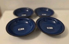 Denby Imperial Blue gro&szlig;e flache Schalen 17 cm 4er Set Ceral